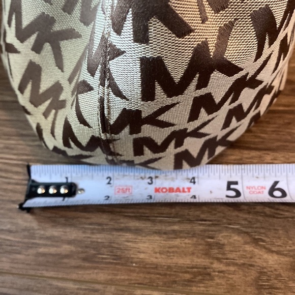 Michael Kors signature jacquard Medium East West Ring Tote BG / EB / Red - Picture 10 of 14